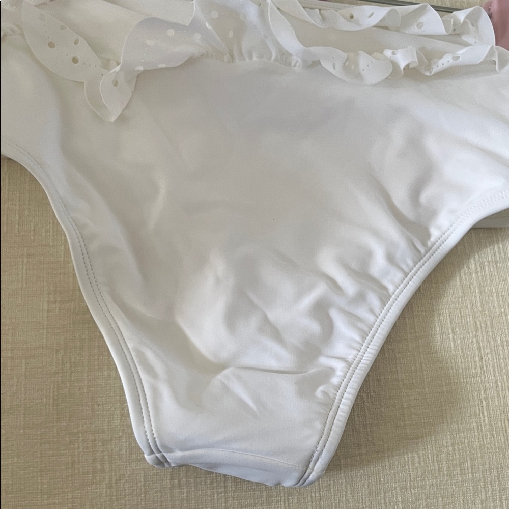 White Ruffled Bikini Bottom - Picture 8 of 10